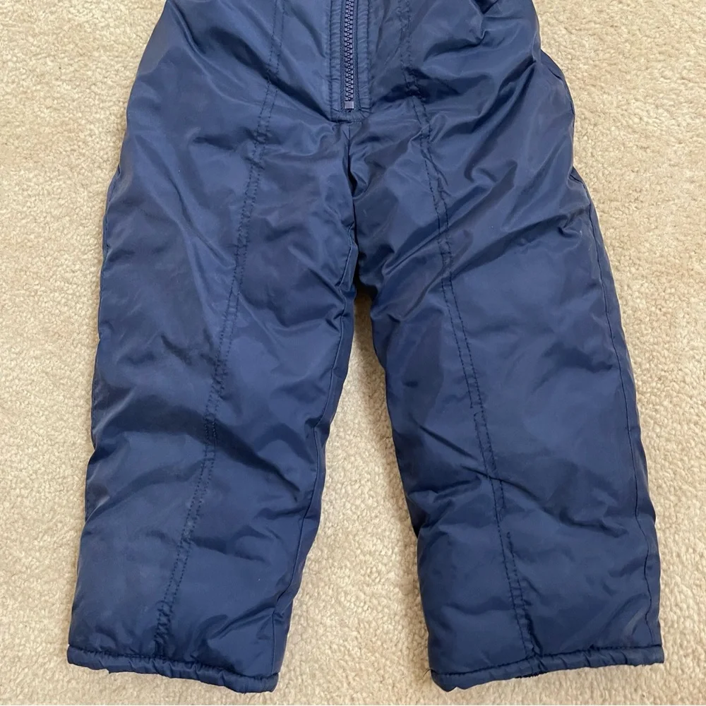 Outbrook Unisex Kids Navy Blue 1 Pc. Waterproof Bib Overalls Snowsuit - Size 3T